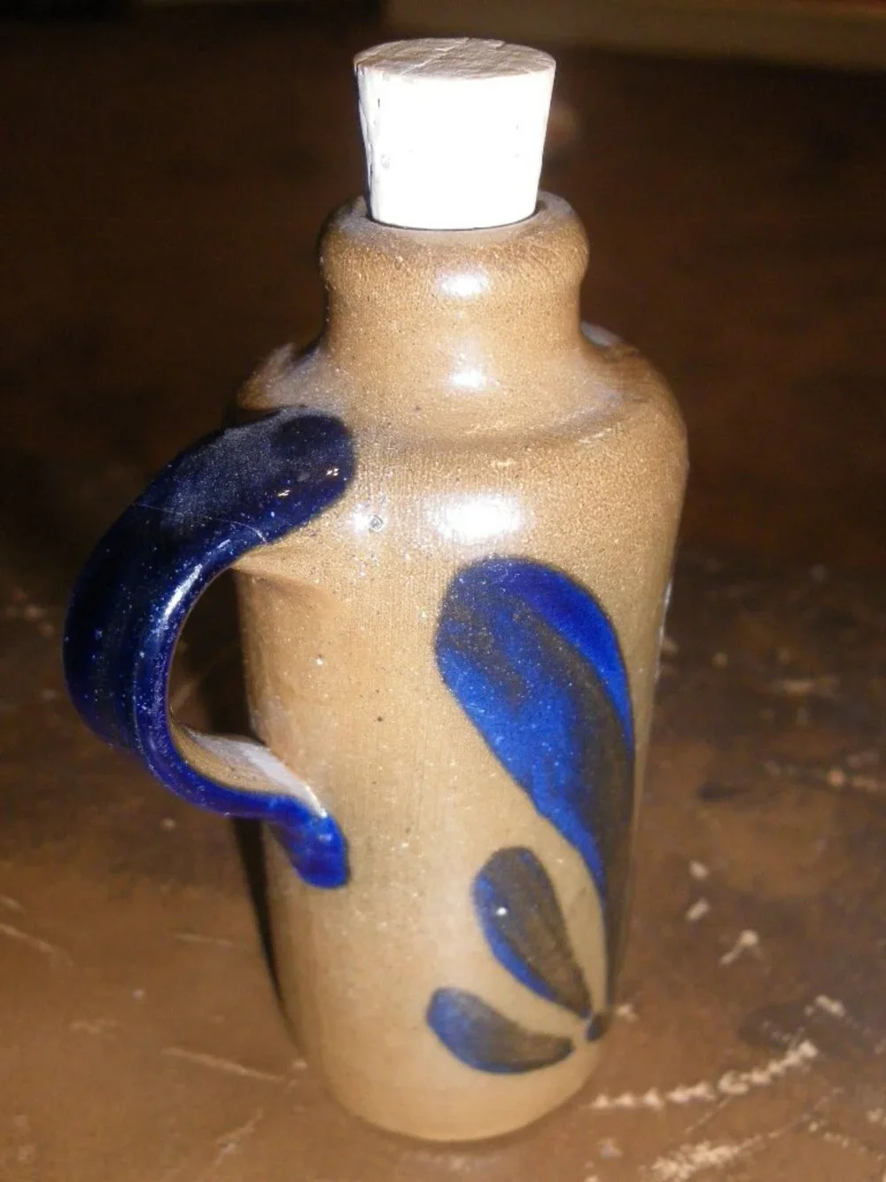 Vintage Earthenware Cute Little German Corked Jug “Love Drops” Heart Tropfen